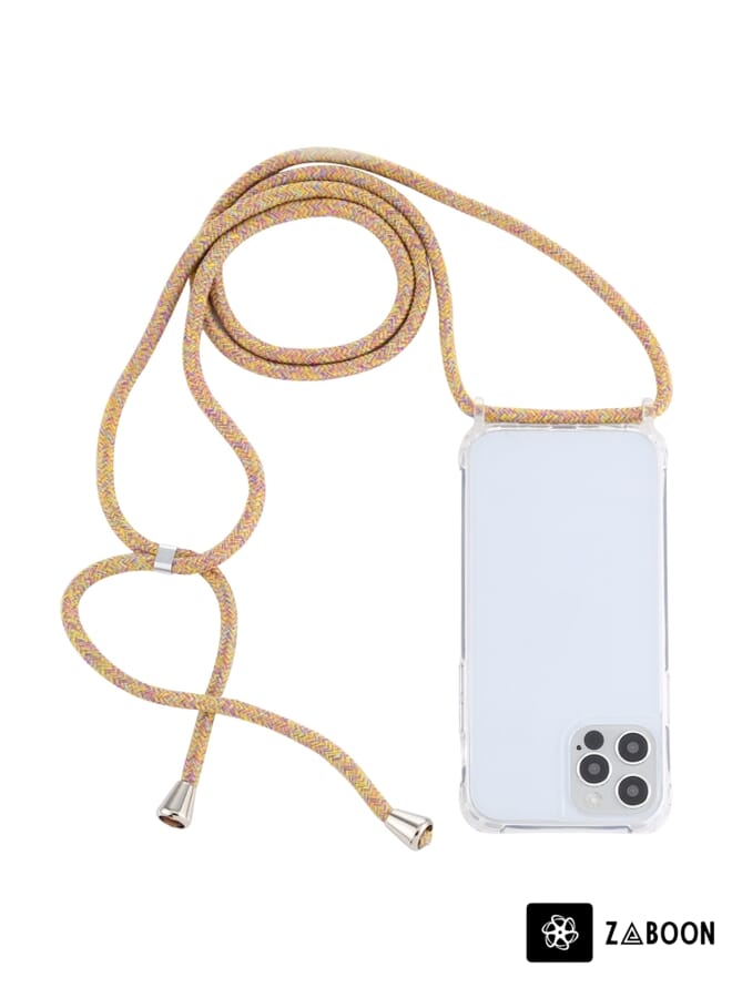 Zaboon Protective Case Cover For iPhone 14 Pro Transparent Acrylic Airbag Shockproof Phone Protective Case with Lanyard - Image 1