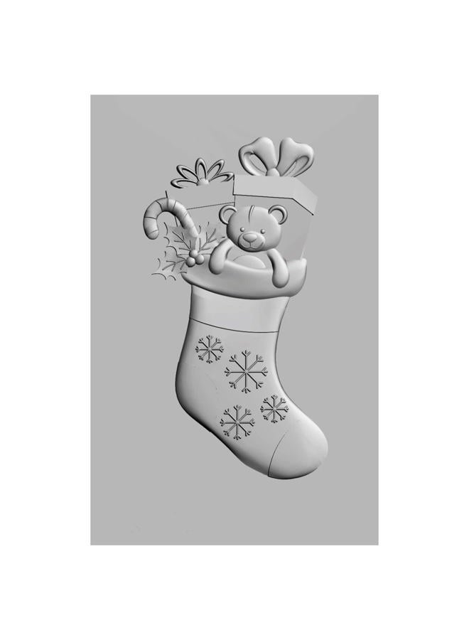 Sizzix Sizzx 3-D Impresslits Embossing Folder Christmas Stocking by Kath Breen | 665764 | Chapter 3 2022, Multicolor - Image 2