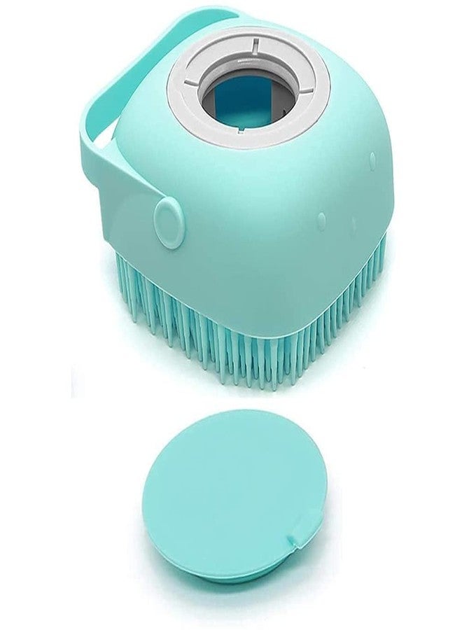 V A Body Scrubber for Men Silicone Bath Brush with Shower Gel Soap Dispenser Mud & Dirt Remover with Soft Silicone Bristle with Non-Toxic Brushes for Nourishing Cleaning Exfoliating Your Skin - Pack of 1 - Image 2