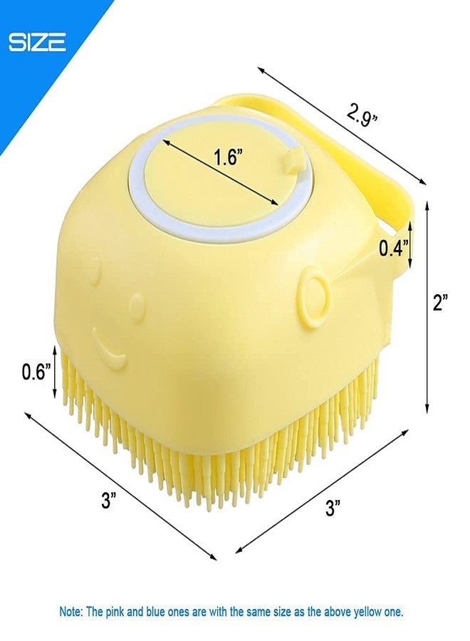 V A Body Scrubber for Men Silicone Bath Brush with Shower Gel Soap Dispenser Mud & Dirt Remover with Soft Silicone Bristle with Non-Toxic Brushes for Nourishing Cleaning Exfoliating Your Skin - Pack of 1 - Image 3