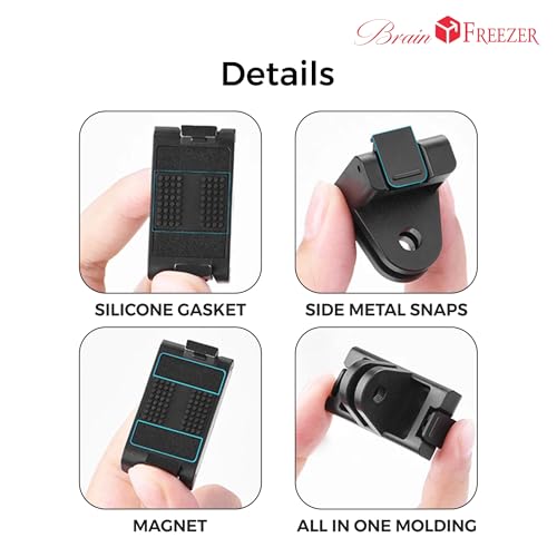 Brain Freezer Magnetic Adapter Mount Compatible with Action 5pro/4/3 Quick Release Adapter with Connection Adapter - DJI Accessories, Attachable Tripod, Vlogging - Image 2
