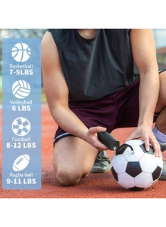 SYOSI Electric Ball Pump,Smart Football Pump Portable Fast Ball Inflation with Accurate Pressure Gauge and Digital LCD Display for Football Basketball Volleyball Rugby (2 Needle and 1 Nozzle)  - Image 4