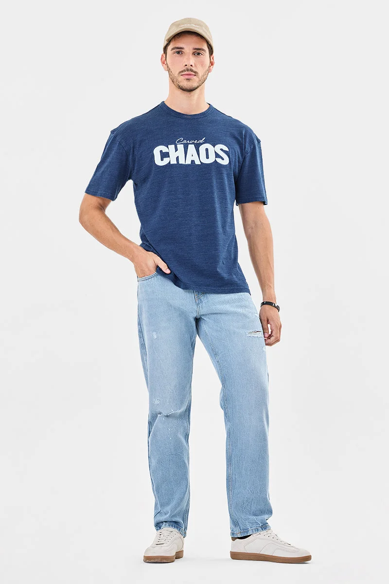 SNITCH Relaxed Fit Distressed Jeans