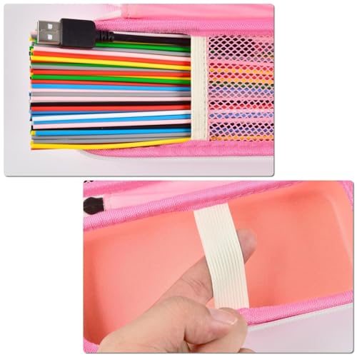GWCASE Case Compatible with 3Doodler Start+ Essentials (2024 2023) 3D Printing Pen for Kids, Travel Organizer Carryer for Filament Refill Packs, Micro-USB Charger (Box Only)-Pink - Image 4