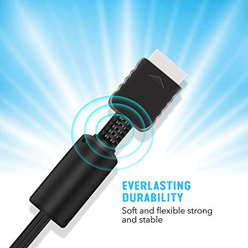 Xahpower 6Ft AV Cable for PS2 PS1 PS3, AV to RCA Composite Audio Video TV Cord Compatible with Playstation 1 2 3 - Image 2