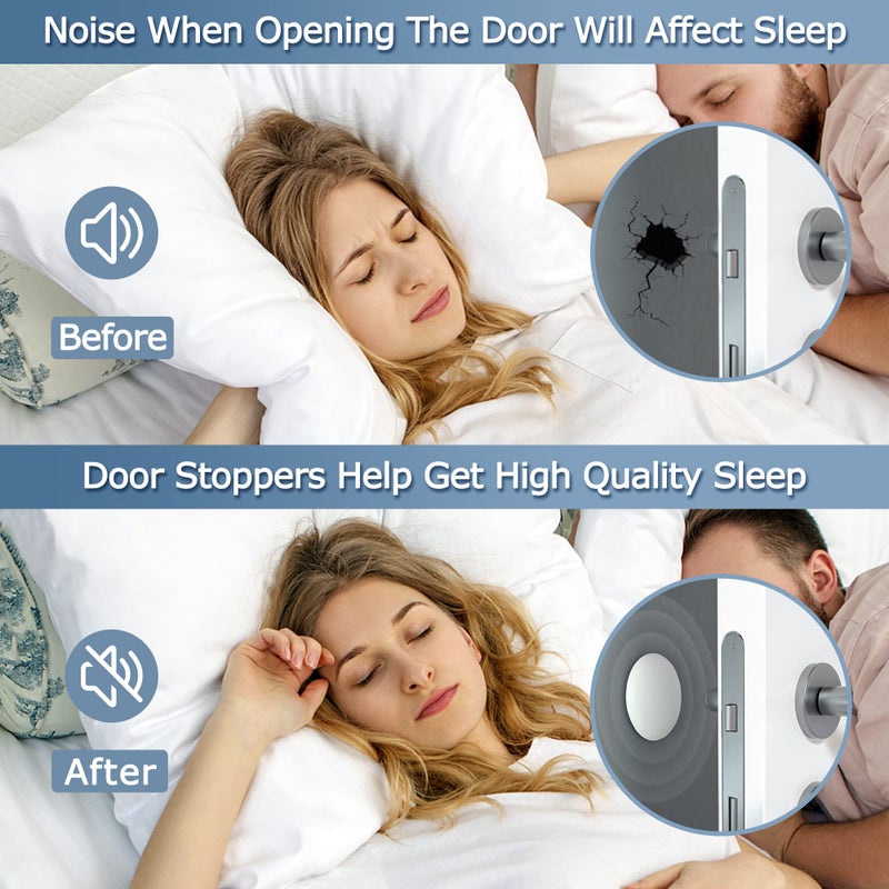 XoYoZo Door Stoppers Wall Protector Buffer Guard Doorknob Door Handle Bumper Self Adhesive Silencer Soft Rubber Crash Pad for Home Office - Image 5