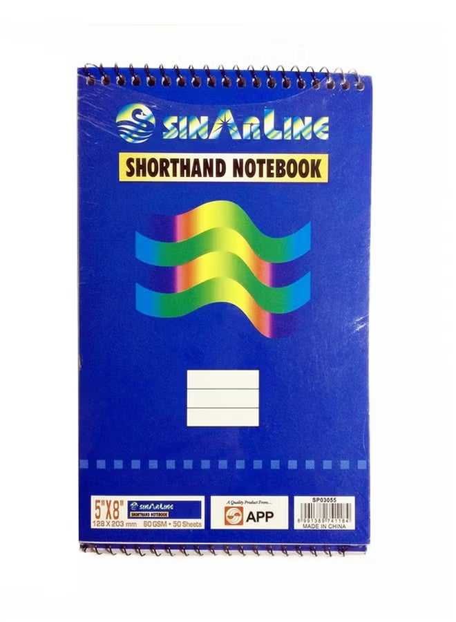 SINARLINE 12-Piece Top Spiral Shorthand Notebook Bundle White - Image 1
