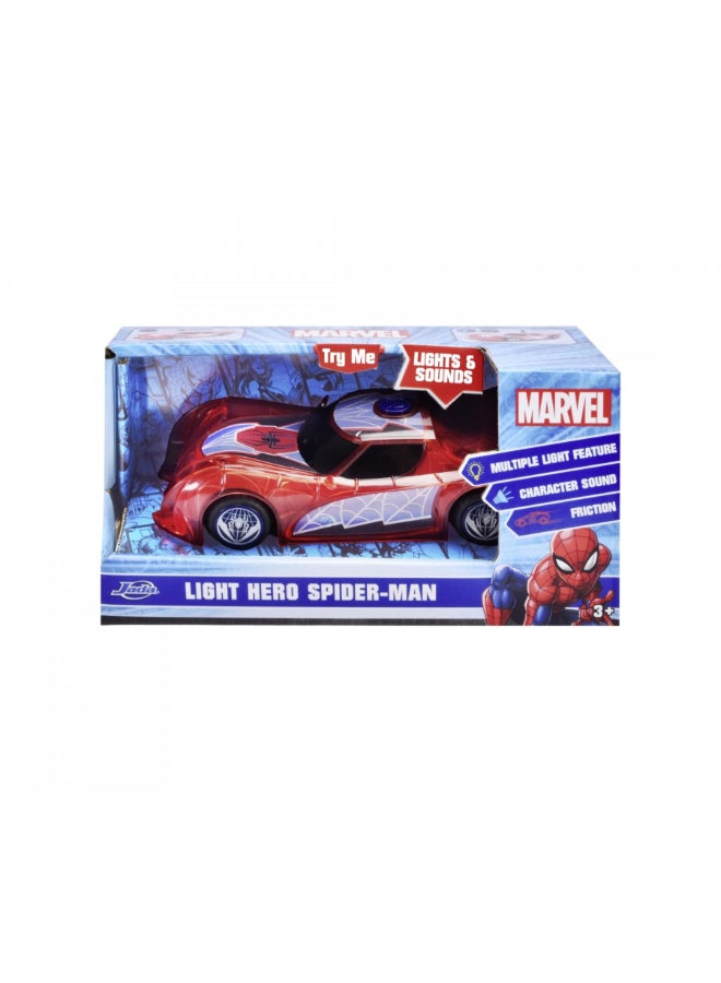Jada Marvel Spider-Man Light Heroes Spider-Man Die-Cast Car (15 cm, Red) - Image 1