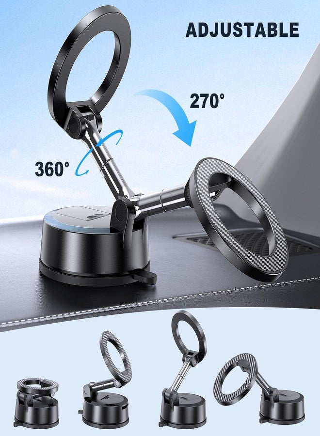 MOKPR Car Phone Holder for Magsafe, Magnetic Car Phone Mount Foldable Hands-Free Suction Cup Phone Holders for Your Car for iPhone 16 Pro/Pro Max 15 14 13 12 - Image 5