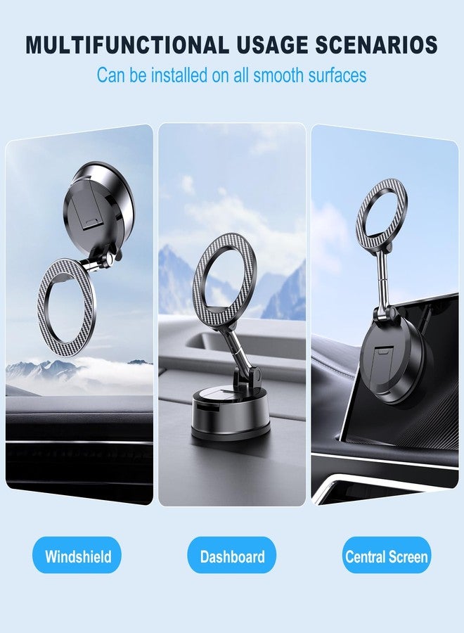 MOKPR Car Phone Holder for Magsafe, Magnetic Car Phone Mount Foldable Hands-Free Suction Cup Phone Holders for Your Car for iPhone 16 Pro/Pro Max 15 14 13 12 - Image 4