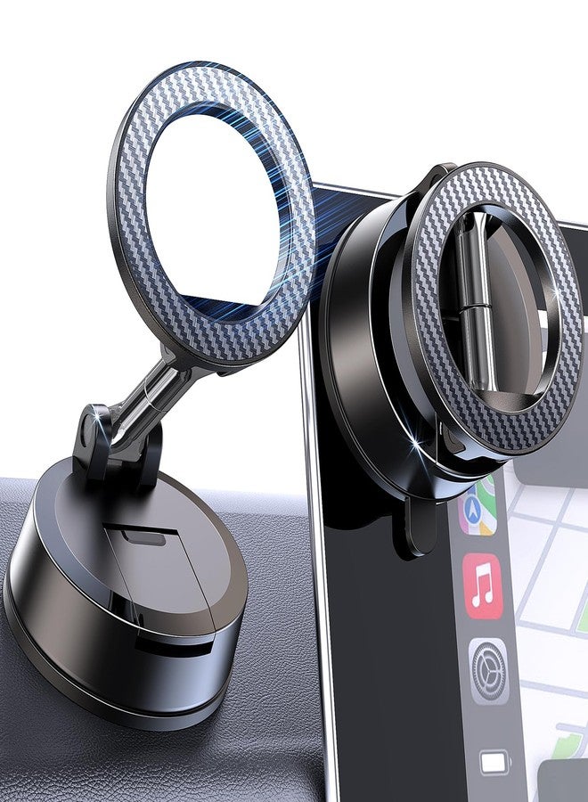 MOKPR Car Phone Holder for Magsafe, Magnetic Car Phone Mount Foldable Hands-Free Suction Cup Phone Holders for Your Car for iPhone 16 Pro/Pro Max 15 14 13 12 - Image 1