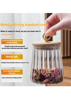 Bluejw Glass Jars with Airtight Bamboo Lids, Glass Kitchen Canisters Clear Container For Food Storage of Dry Goods, Cookie, Candy, Spices, Coffee Beans and More  - Image 2