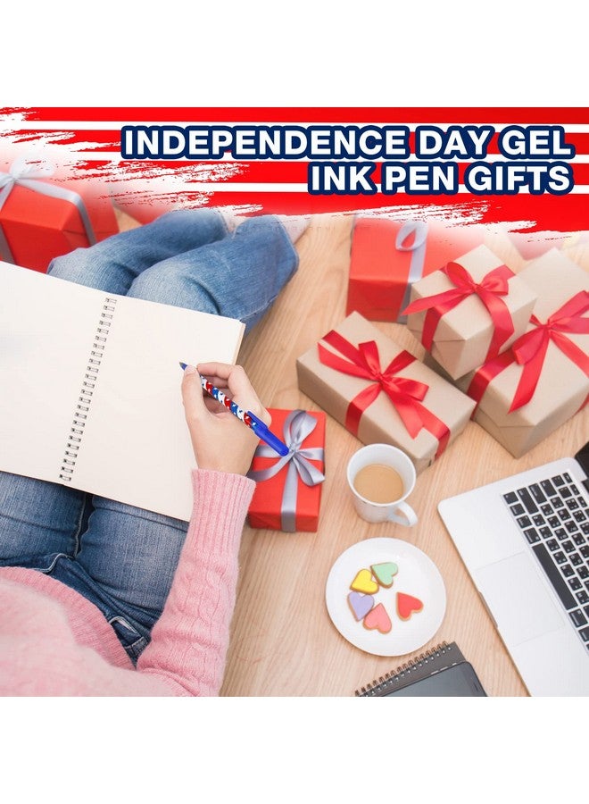 Eaasty American Flag Pens Bulk Patriotic Usa Gel Ink Pen Independence Day Pen Stars Stripes Ballpoint Pens For Home Office Supplies 4Th Of July Usa Souvenirs Gifts(96 Pcs) - Image 5