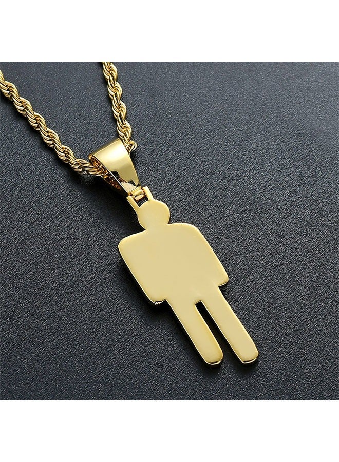 Realfrog Billie Eilish Necklace Pendant Golden - Image 2