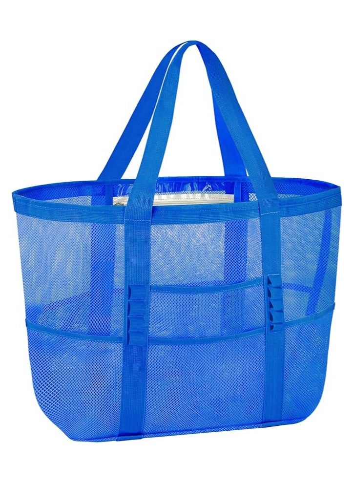 Swift Large Mesh Beach Bag Beach Tote Bag Summer Holiday Bag Mesh Swimming Bag Pool Bag Weekend Bag Shopping Tote Bag - Image 1