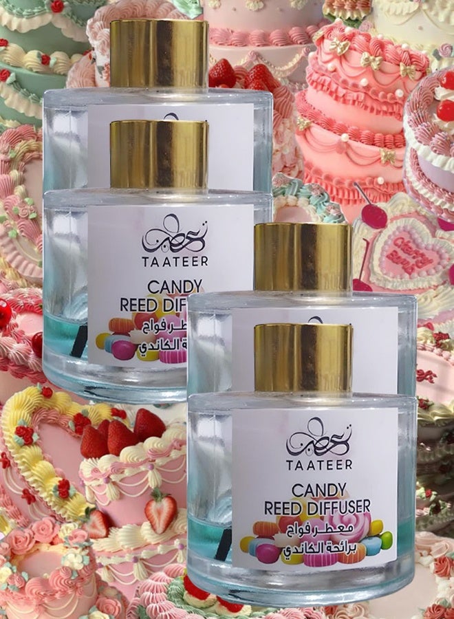TAATEER 4 Pieces Candy Reed Diffuser - Image 1