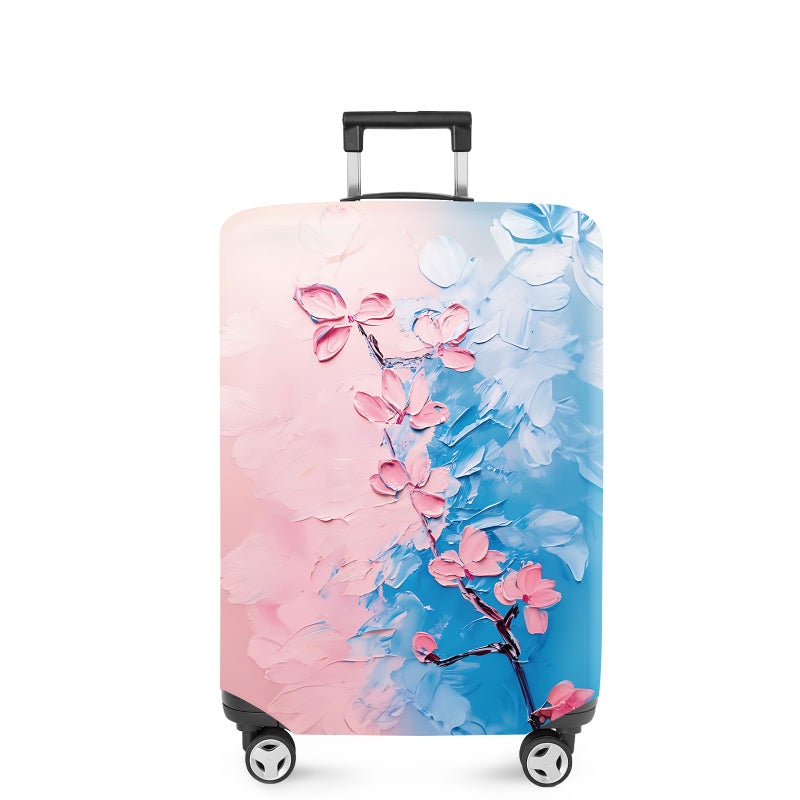 ANNA QUEEN Elegant Cherry Blossom Luggage Cover, Beautiful Floral Art Design, Stretchable, Washable Travel Sleeve for 20-34 Inch Luggage - Image 5
