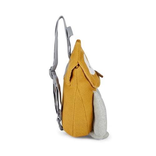 haus & kinder Knitted Small Bag for Unisex - Set of 1| Cute Gifts for Girls & Boys | Birthday Gifts for Girls | Gifts for Children | Cute Baby Bag for Kids | 26x24 CM, Corn Silk - Image 4