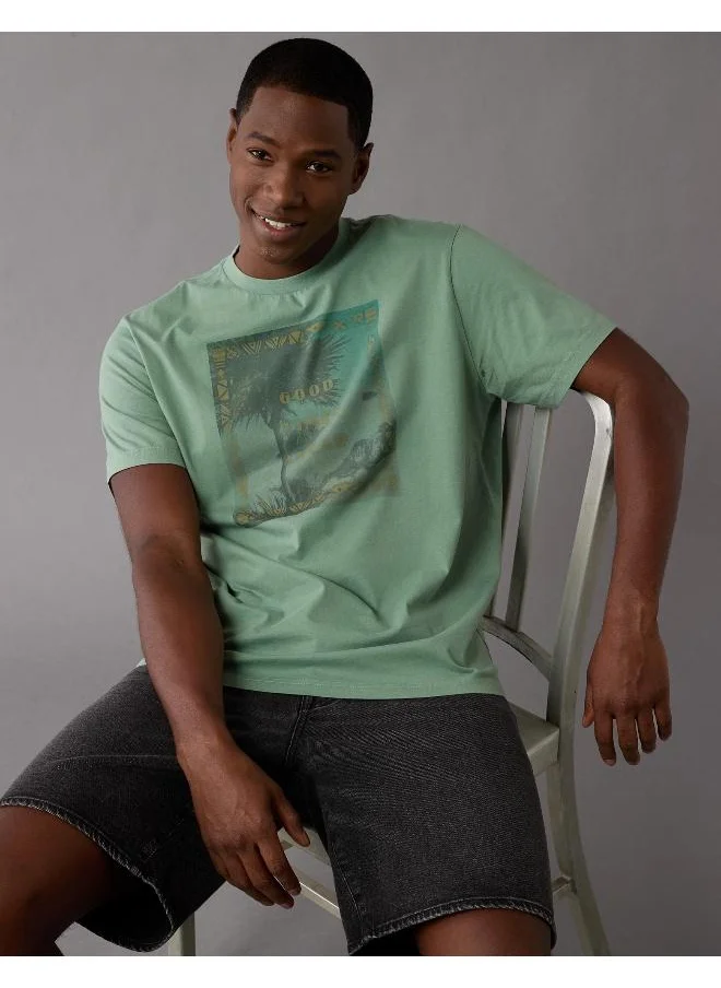 American Eagle Graphic Logo Crew Neck T-Shirt