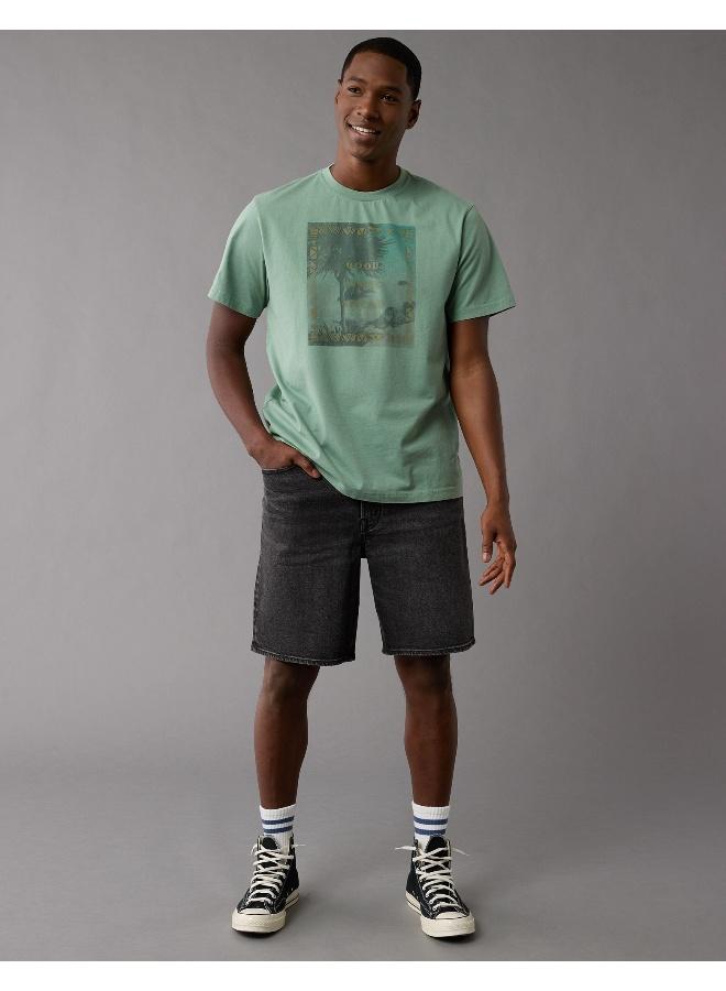 American Eagle Graphic Logo Crew Neck T-Shirt - Image 5