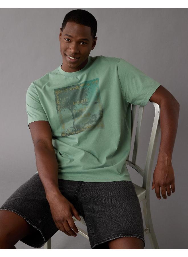 American Eagle Graphic Logo Crew Neck T-Shirt - Image 1