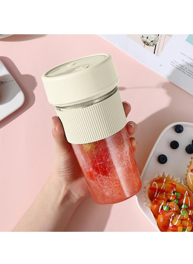 MIXDE USB Rechargeable Mini Handheld Portable Fruit Juicer, Fruit Juice Blender Mixer with 6 Blades and Straw for Home, Kitchen Guanglu  - Image 5