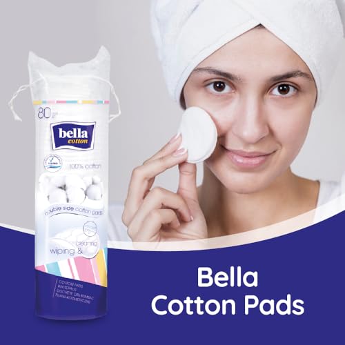 Bella Cotton Pads - 80pcs | Buy 2 Get 1 Free | Makeup Removal | Skin friednly | Soft & Gentle| Multi Use Cleansing Pads | Daily use - Image 5