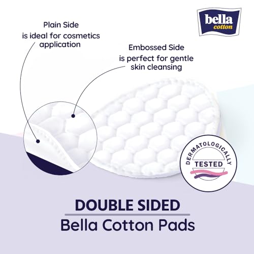 Bella Cotton Pads - 80pcs | Buy 2 Get 1 Free | Makeup Removal | Skin friednly | Soft & Gentle| Multi Use Cleansing Pads | Daily use - Image 4