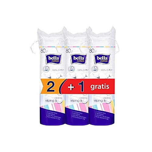 Bella Cotton Pads - 80pcs | Buy 2 Get 1 Free | Makeup Removal | Skin friednly | Soft & Gentle| Multi Use Cleansing Pads | Daily use - Image 1