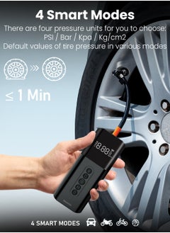 Moxedo Moxedo Air Dynamo Portable Multi-Function Air Pump High Pressure Electric Compressor Auto Shut Off 150 PSI 4 Air Nozzles with Built-in LED Flash Light  - Image 2