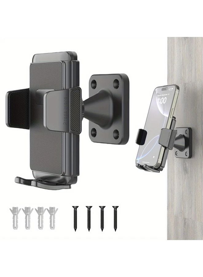 Wall Mounted ABS Phone Holder 360 Adjustable Mobile Stand For 4 To 7 Inch Phones - Image 3