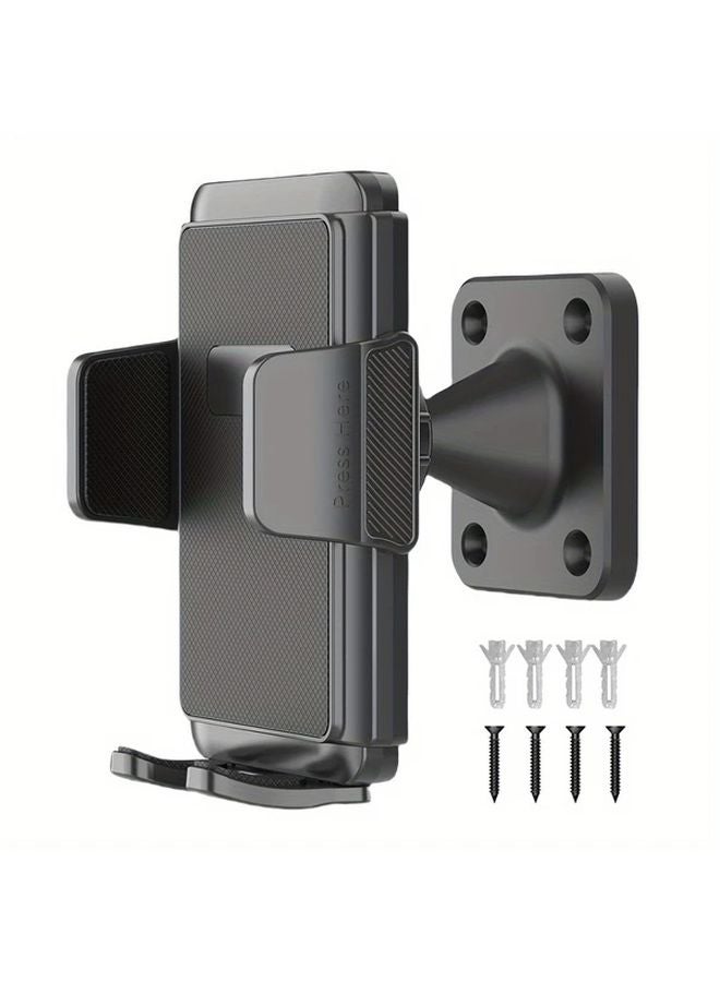 Wall Mounted ABS Phone Holder 360 Adjustable Mobile Stand For 4 To 7 Inch Phones - Image 1