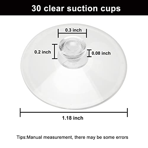 AccEncyc 30 Pack Small Suction Cups 30mm/1.2in Anti-Collision Sucker Pad Without Hooks for Glass Table Tops and Home Decoration - Image 2