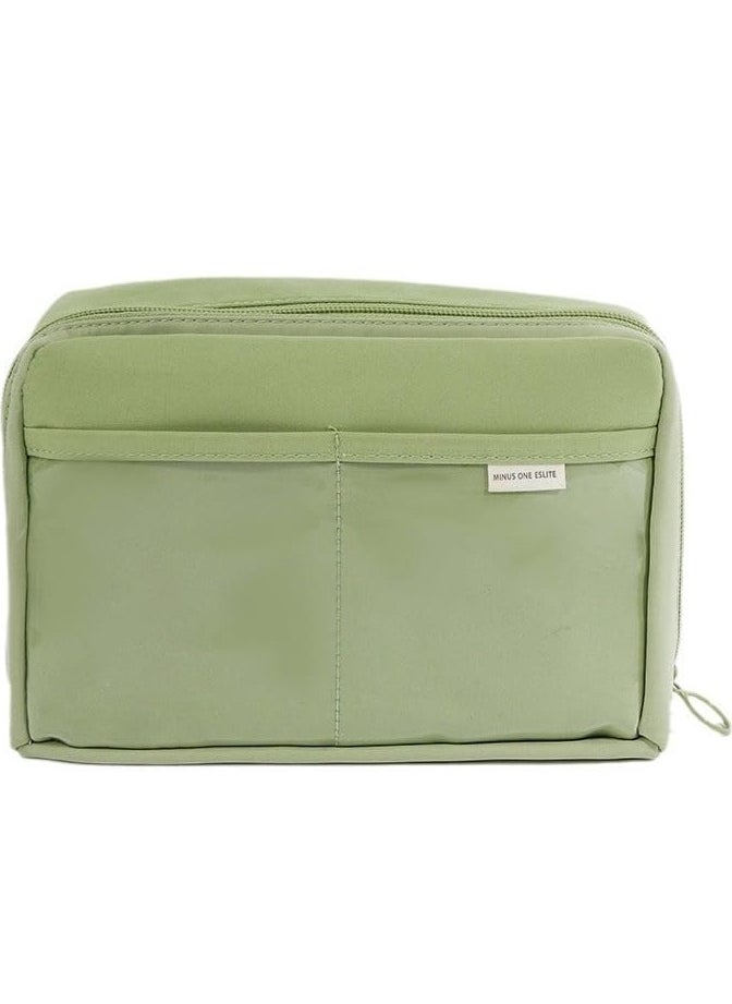 Excefore - Kawaii Cute Aesthetic Pencil Case, Large Capacity Canvas Pen Pouch Bag, Blue - Image 1
