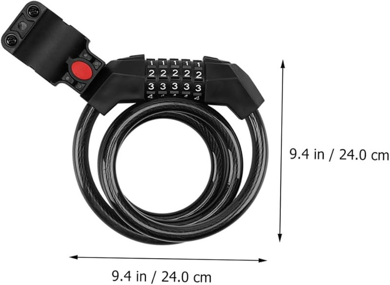 Heavy Duty Bicycle Combination Lock Rustproof Wire Security for Bike Scooter - Image 4