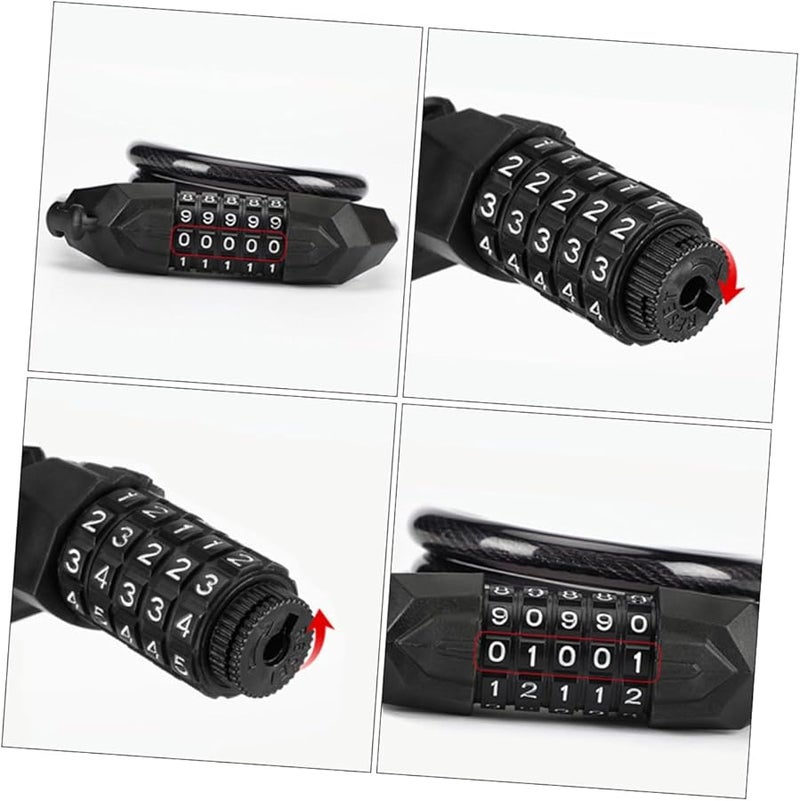 Heavy Duty Bicycle Combination Lock Rustproof Wire Security for Bike Scooter - Image 3