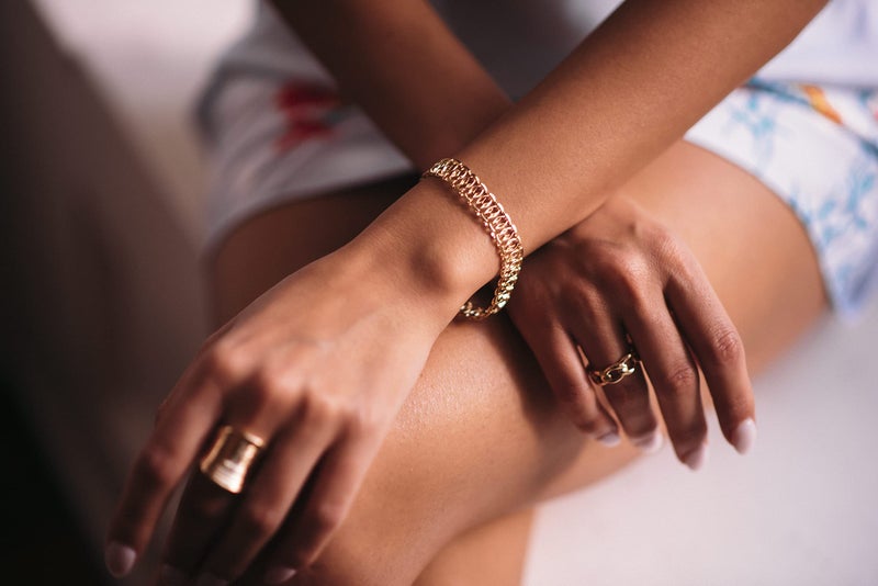 Barzel 18K Gold Plated Mesh Bracelet for Women, 7.5 Inches 9mm wide- Made in Brazil - Image 5