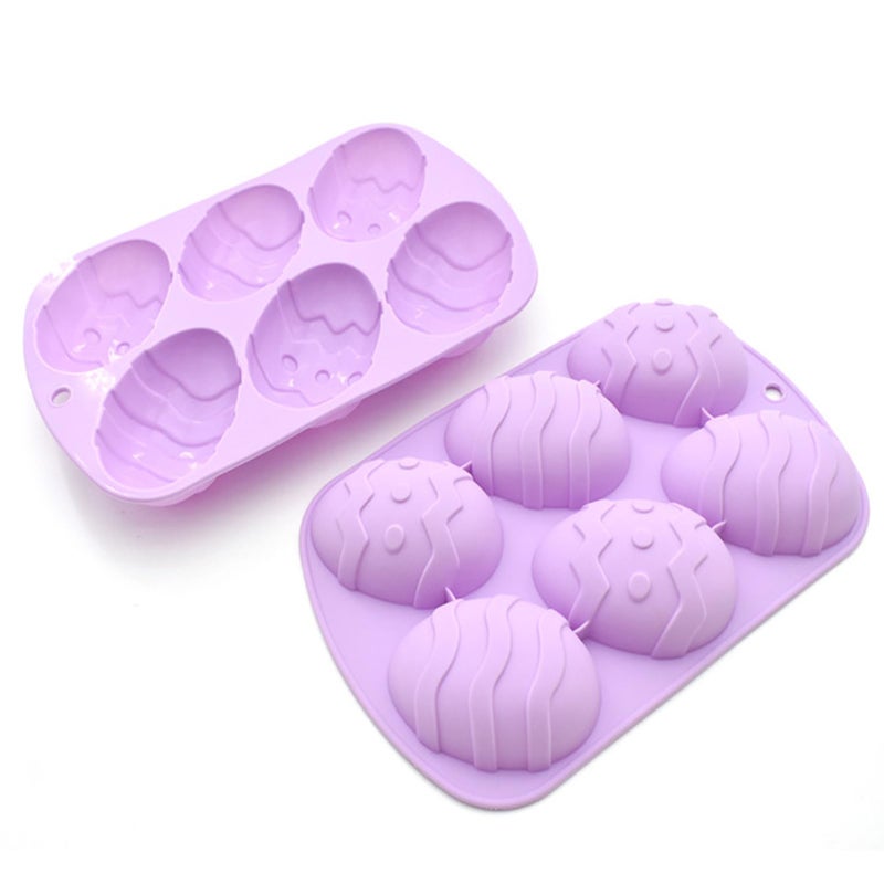WINBOB Easter Silicone Egg Chocolate Molds, 2 Pieces, Egg Candy Mold for Ice Cube, Soap, Resin, Cake Baking - Image 2