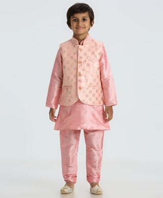 Pink Nehru Jacket Kurta Pyjama Set for Kids - pzsku/Z9D732F6FD5D5722E498CZ/45/1759457558/a5ac9266-783d-4eca-bd23-ea68ba6c03ea