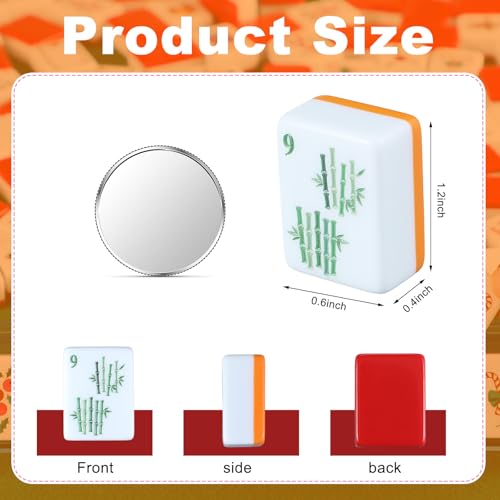 Arrowbash 160 Pcs American Mahjong Set 12 Inch 160 Mahjong Tiles Set with Orange Back Melamine Hand Carved Pattern for Adult Mah Jong Tabletop Games Mah Jong Lover Beginners Tiles Only - Image 5