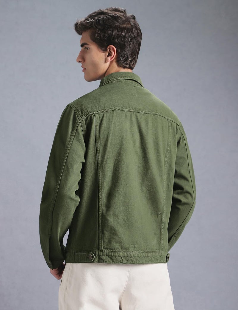 INKD Men's Overdyed Trucker Denim Jacket - Jacket for Men | 100% Cotton | Double Flap Pocket | Regular Fit | Full Sleeve Jacket - Image 2