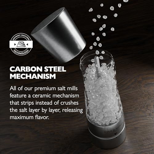 COLE & MASON Derwent Salt Grinder - Stainless Steel Mill Includes Gourmet Precision Mechanism and Premium Sea Salt - Image 3