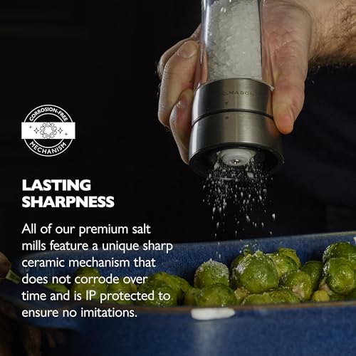 COLE & MASON Derwent Salt Grinder - Stainless Steel Mill Includes Gourmet Precision Mechanism and Premium Sea Salt - Image 4