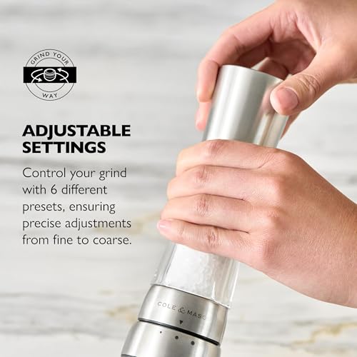 COLE & MASON Derwent Salt Grinder - Stainless Steel Mill Includes Gourmet Precision Mechanism and Premium Sea Salt - Image 5