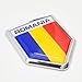 Overdecor Romania Flag Decal Stickers Car Emblem Romanian Car Accessories Decorations Chrome Shield Flag Sticker Decals for Cars Truck Vehicles 2 Pack - Image 2