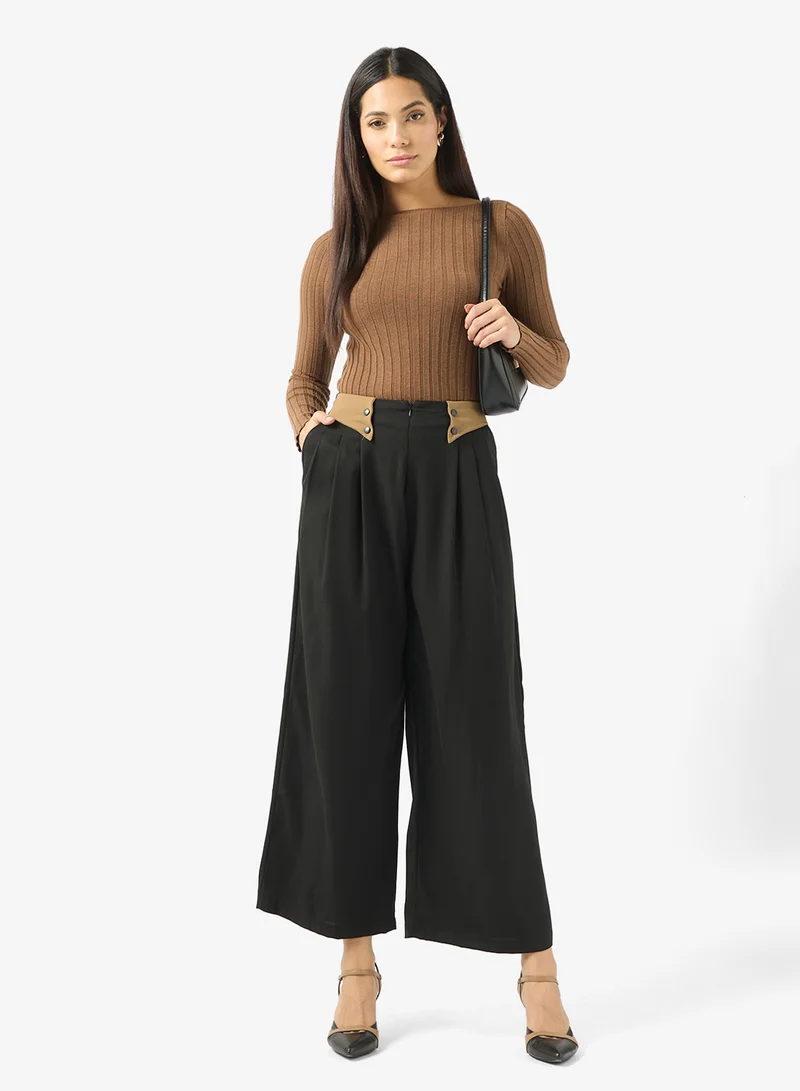 ايلا Trouser With Contrast Waist Band