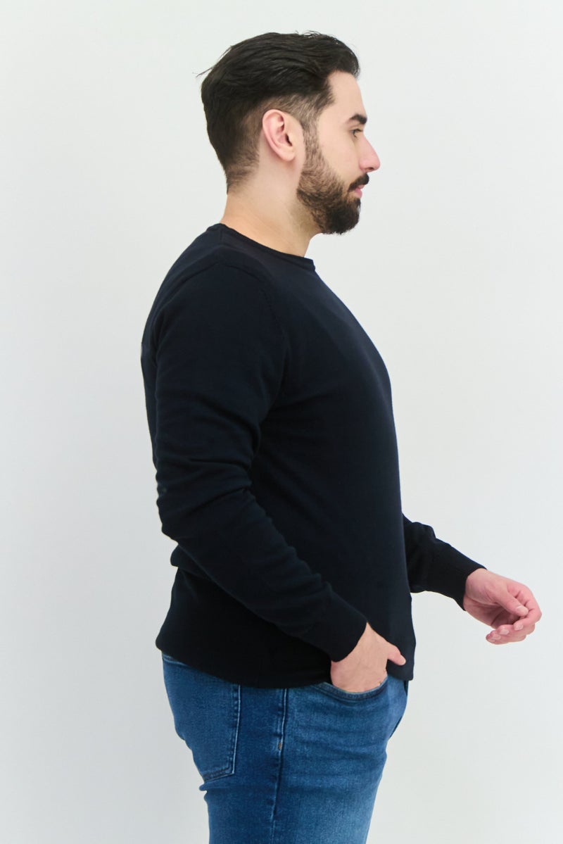 French Connection Men Crew Neck Plain Long Sleeves Sweatshirt, Black - Image 2