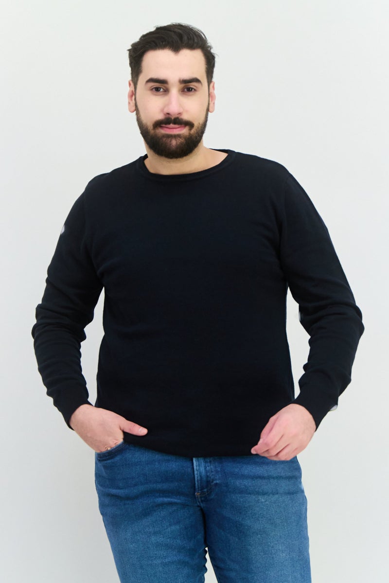 French Connection Men Crew Neck Plain Long Sleeves Sweatshirt, Black - Image 1