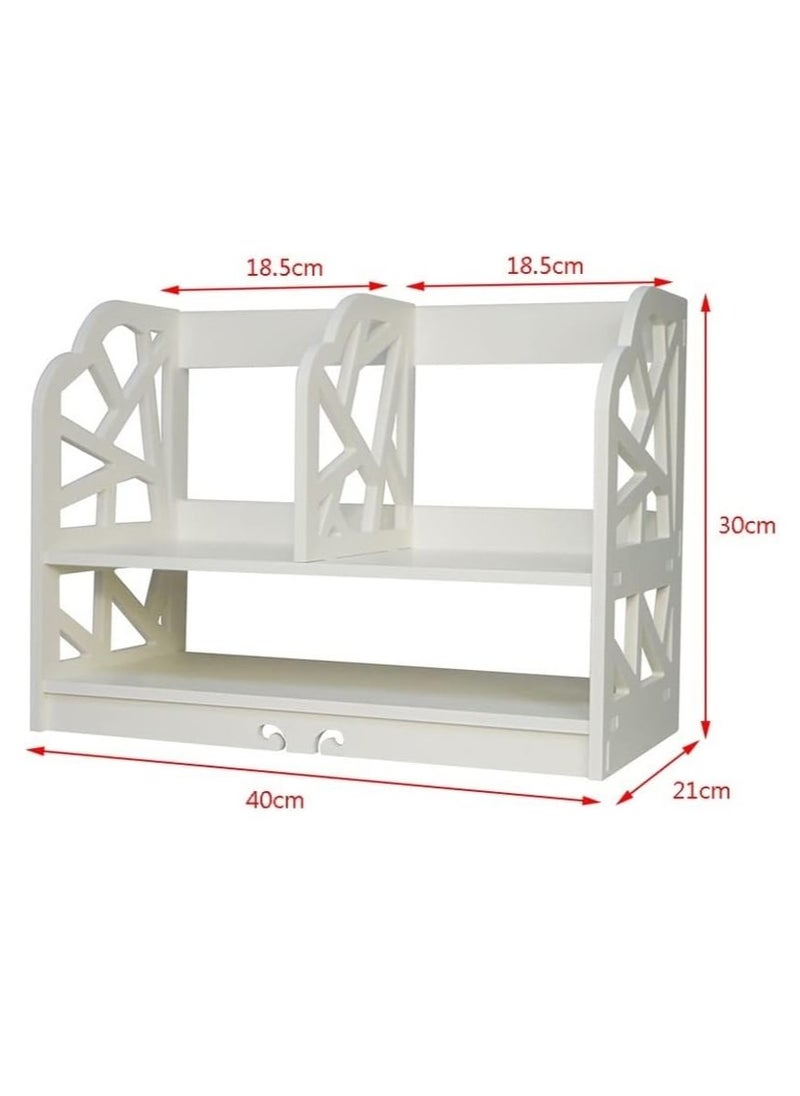 Catalog Racks Multifunctional Office Organizer 2 Tier Desktop Bookshelf Office File Rack A4 Paper Information Books Pens and Notebooks Reference Racks