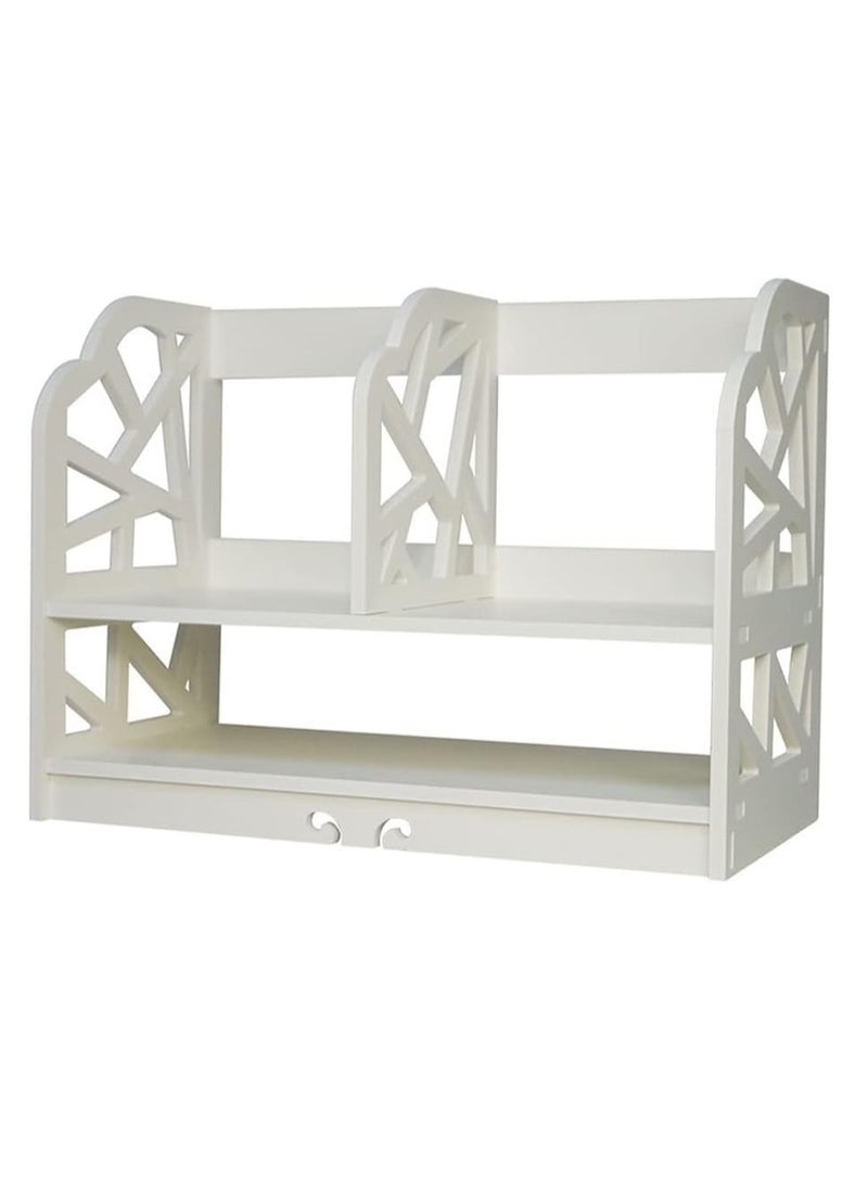 Catalog Racks Multifunctional Office Organizer 2 Tier Desktop Bookshelf Office File Rack A4 Paper Information Books Pens and Notebooks Reference Racks